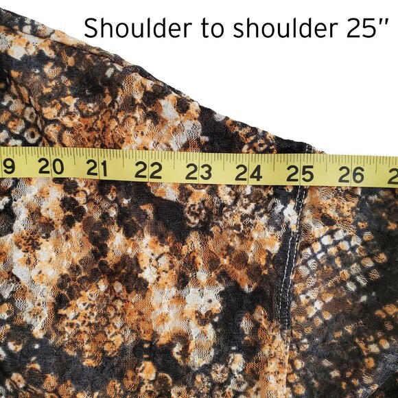 Free People Out For The Night Top Snake Combo Blouse Size S - Picture 15 of 16